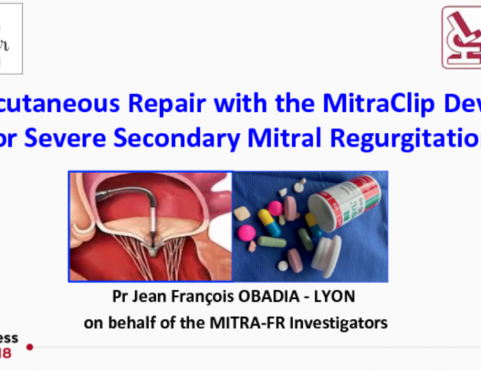 Percutaneous Repair with the MitraClip Device for Severe Secondary Mitral Regurgitation