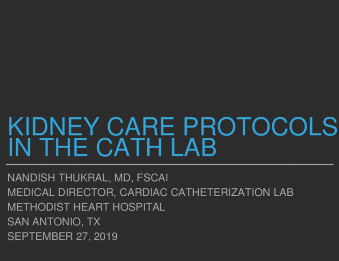 AKI Reduction in the Cath Lab: Protocol Development, Implementation, and Outcomes