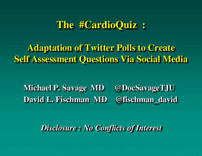 The #CardioQuiz: Adapting Twitter Polls to Create Self-Assessment Questions via Social Media