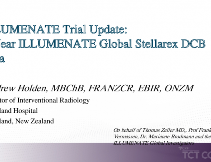 ILLUMENATE Trial Update:4-Year ILLUMENATE Global Stellarex DCB Data 