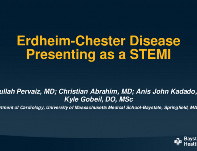 TCT 515: Erdheim-Chester Disease Presenting as a STEMI